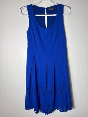 Brixon Ivy Royal Blue James Laser Cut Knee Length Dress Sz M